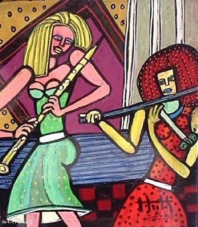 figuratif libre, matières mixtes